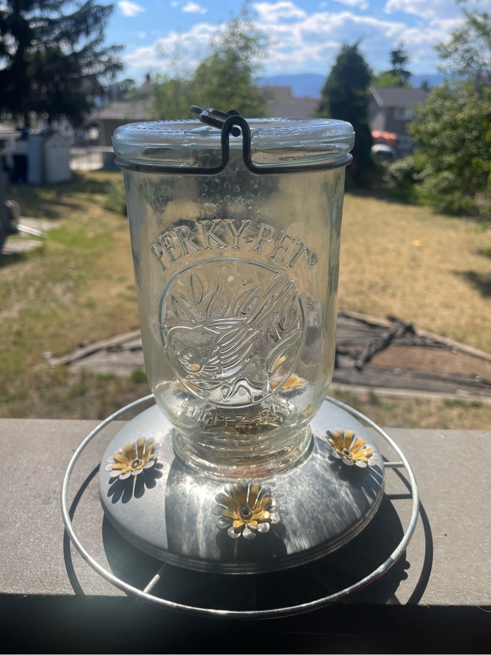 Perky-Pet Glass Country Style Hummingbird Feeder